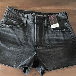 No Boundaries Black Jean Shorts